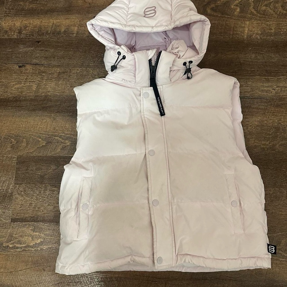 Pink superpuff shorty vest
